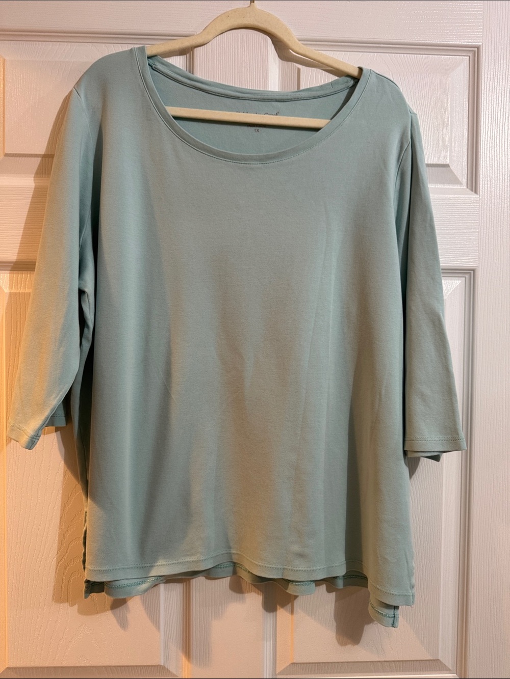 Coldwater Creek Light Aqua Women's Scoop Neck Top